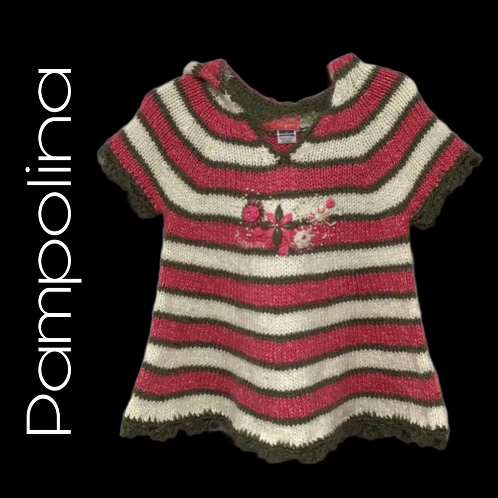 Pampolina Hooded‎ Knit Sweater, Size 3T